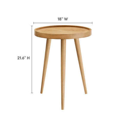 Chiro Round Wood Side Table by Furniture For America