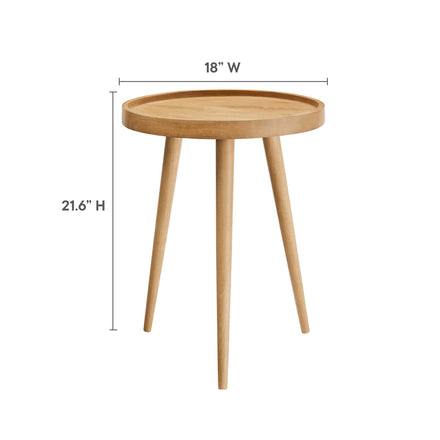Chiro Round Wood Side Table in Natural