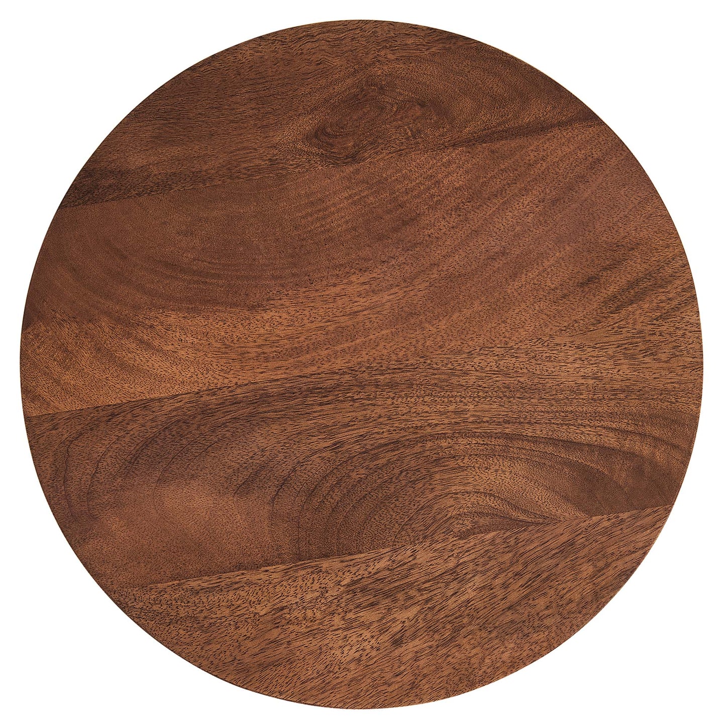 Valeo Round Wood and Metal Side Table by Furniture For America
