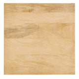 Selje Square Wood and Metal Side Table in Oak