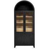 Citron Arched Tall Display Cabinet in Black Oak