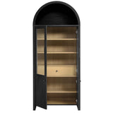 Citron Arched Tall Display Cabinet in Black Oak