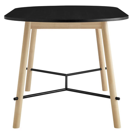 Infuse 71" Wood Grain Dining Table in Black Oak