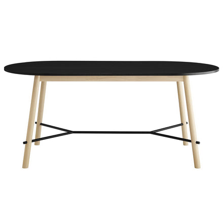 Infuse 71" Wood Grain Dining Table in Black Oak