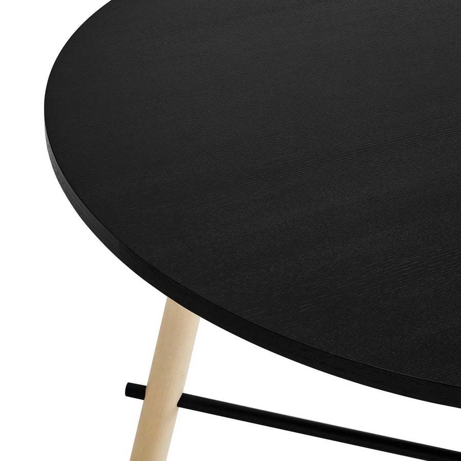 Kingcup 71" Wood Grain Dining Table in Black Oak