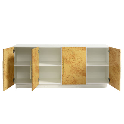 Abel 69 Inch Burl Wood Sideboard Buffet TV Stand by Furniture For America