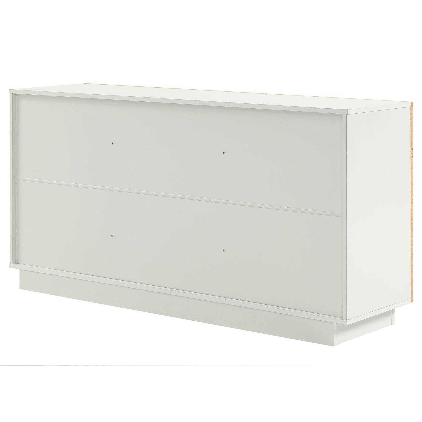 Russet 59 Inch Burl Wood Sideboard Buffet TV Stand in White Bleached Burl