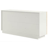Russet 59 Inch Burl Wood Sideboard Buffet TV Stand in White Bleached Burl
