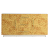 Russet 59 Inch Burl Wood Sideboard Buffet TV Stand in White Bleached Burl