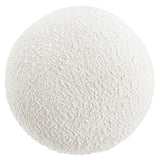 Wilhelmina Boucle Upholstered Ottoman in Ivory Burl