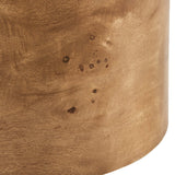 Wilhelmina Boucle Upholstered Ottoman in Ivory Burl