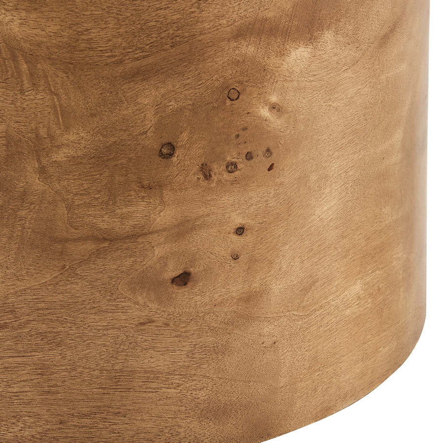 Wilhelmina Boucle Upholstered Ottoman in Ivory Burl