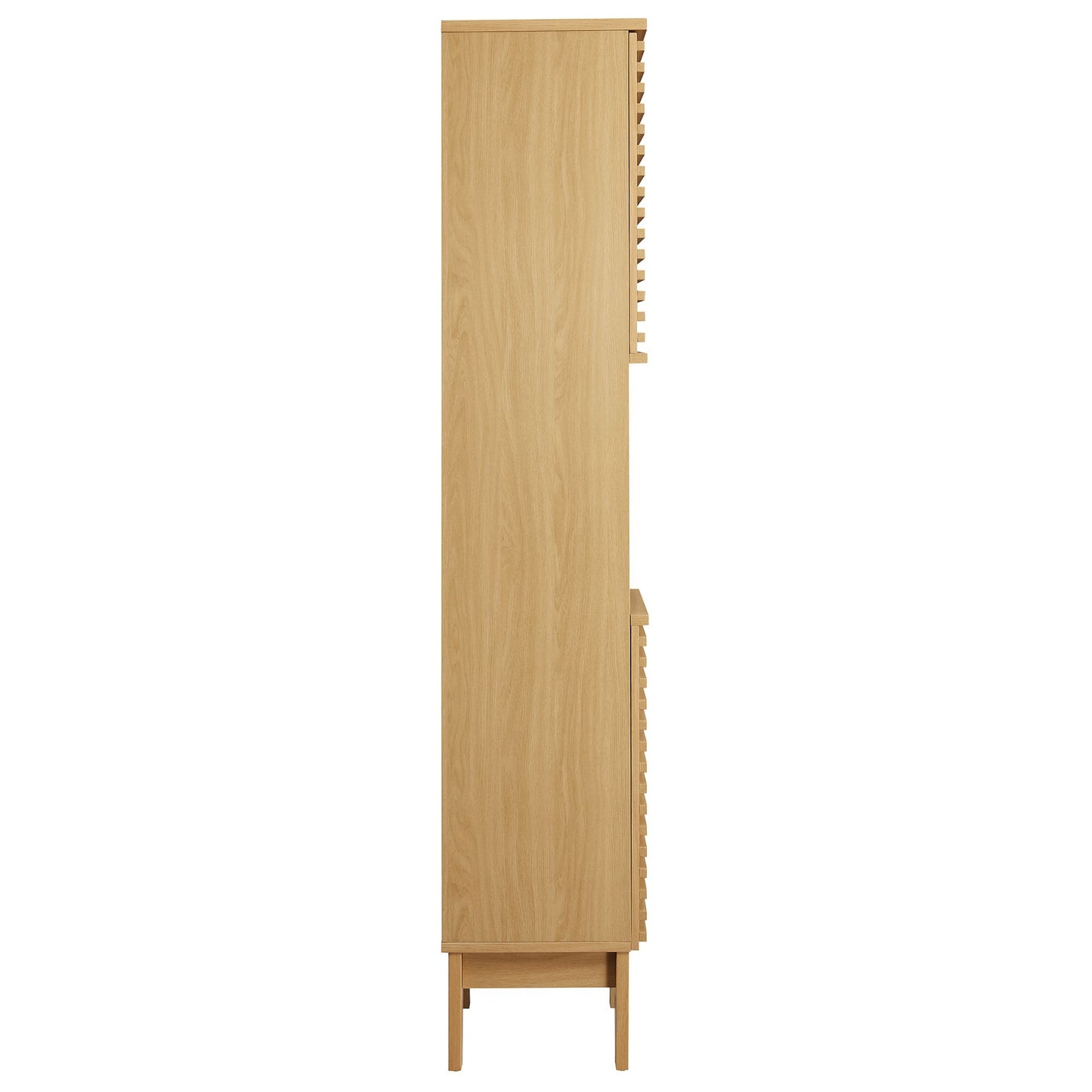 Vera Tall Narrow Bathroom Storage Cabinet in Oak