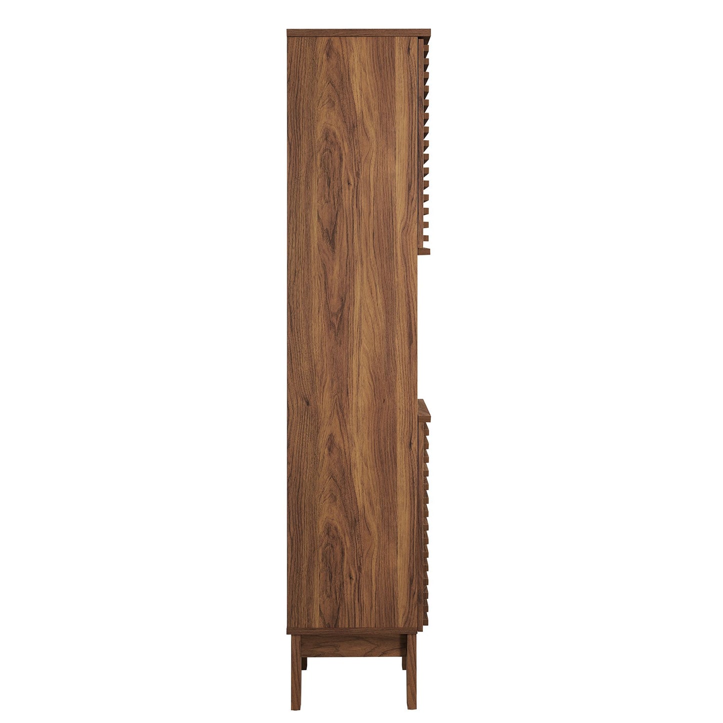 Vera Tall Narrow Bathroom Storage Cabinet in Walnut