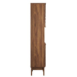 Vera Tall Narrow Bathroom Storage Cabinet in Walnut