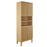 Vera Tall Bathroom Storage Cabinet in Oak