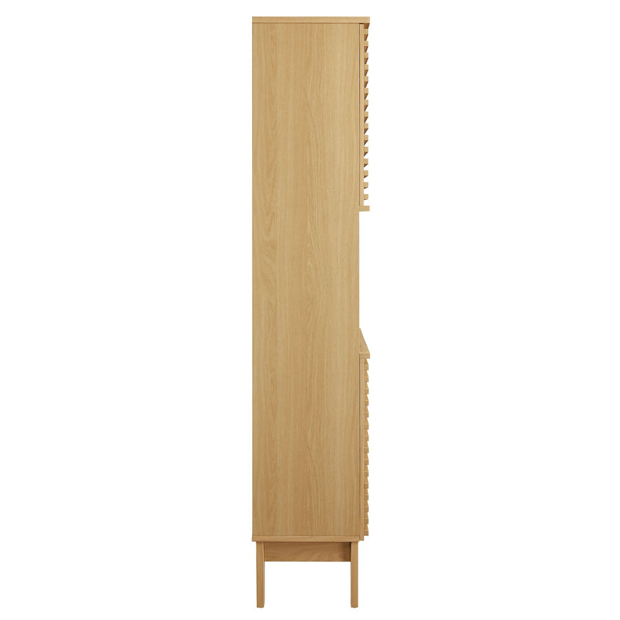 Vera Tall Bathroom Storage Cabinet in Oak