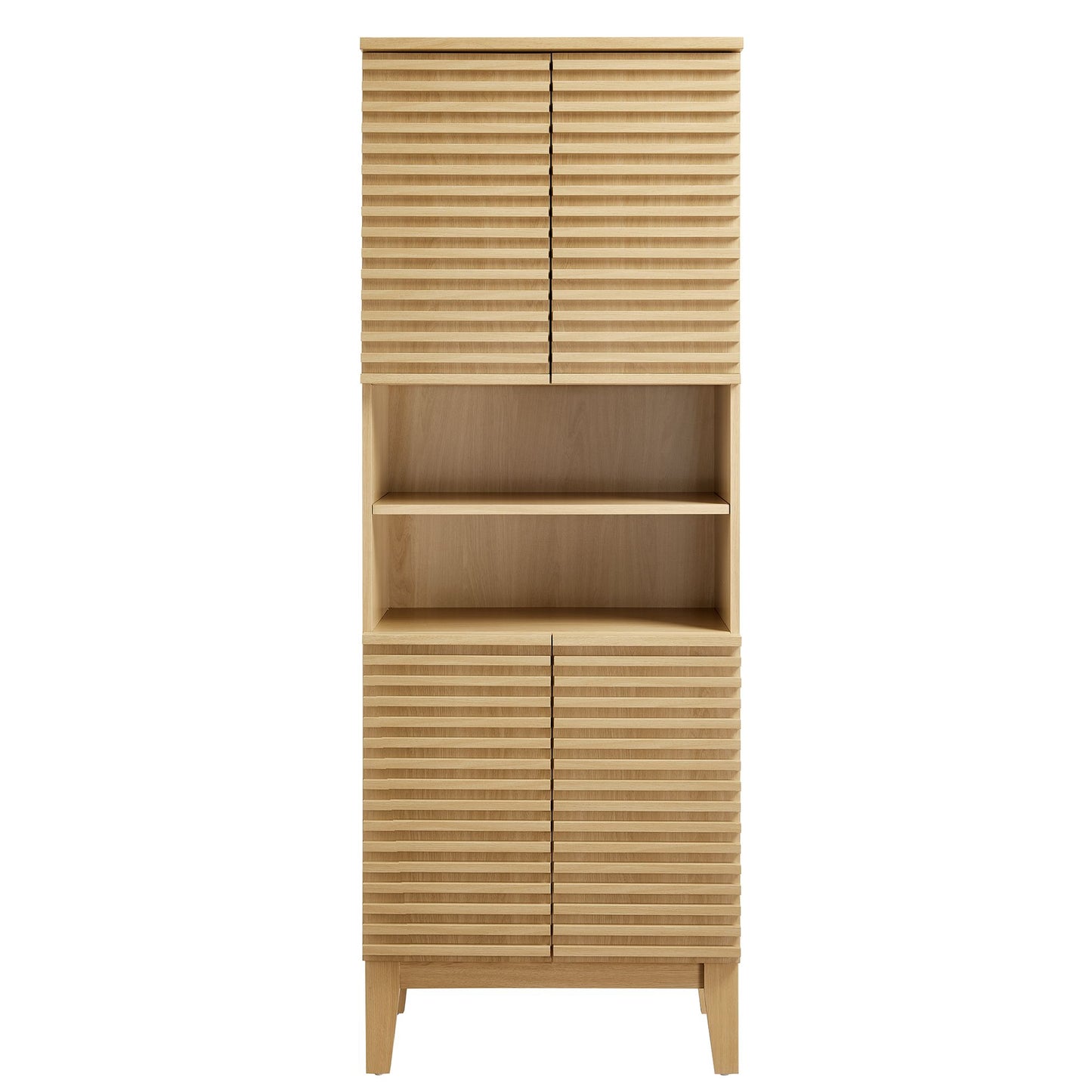 Vera Tall Bathroom Storage Cabinet in Oak