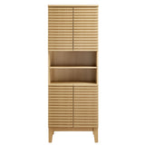 Vera Tall Bathroom Storage Cabinet in Oak