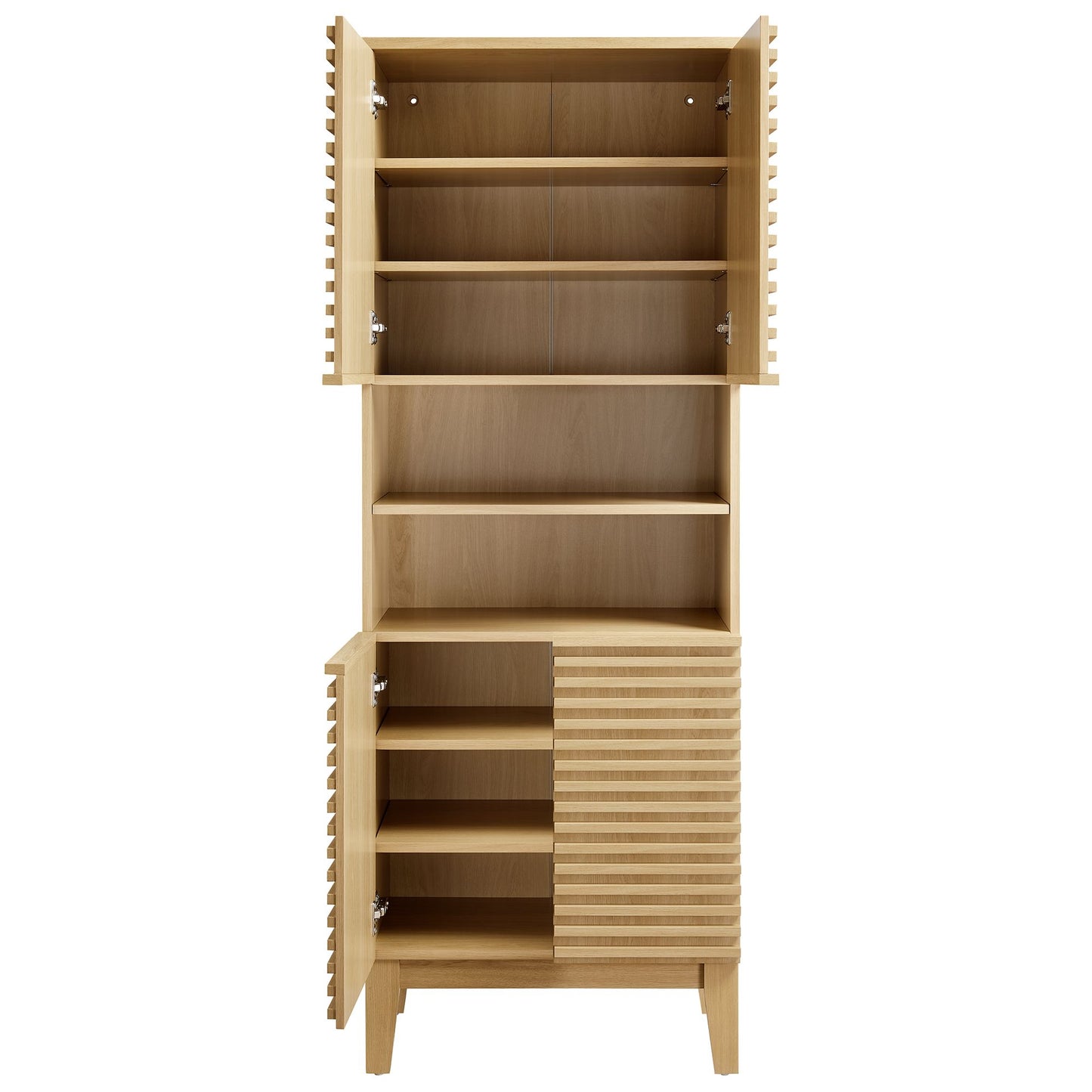 Vera Tall Bathroom Storage Cabinet in Oak