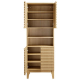 Vera Tall Bathroom Storage Cabinet in Oak
