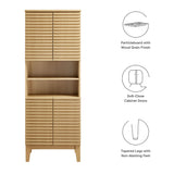 Vera Tall Bathroom Storage Cabinet in Oak