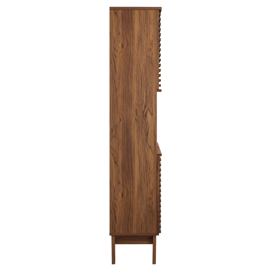 Vera Tall Bathroom Storage Cabinet in Walnut