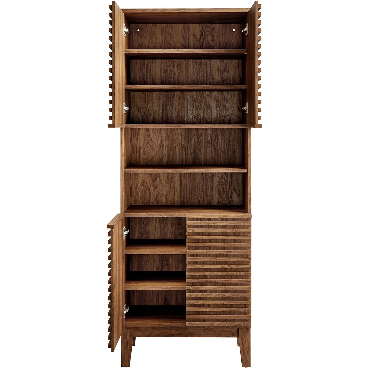 Vera Tall Bathroom Storage Cabinet in Walnut
