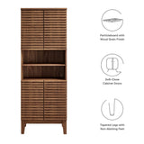 Vera Tall Bathroom Storage Cabinet in Walnut