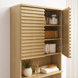 Vera Over the Toilet Bathroom Storage Cabinet in Oak