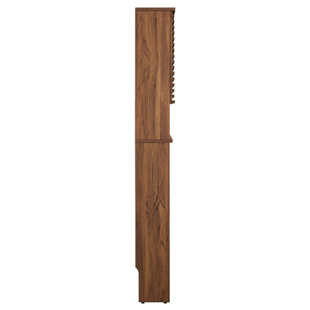 Render Over the Toilet Bathroom Storage Cabinet in Walnut
