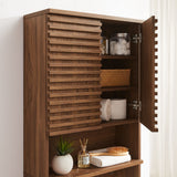 Vera Over the Toilet Bathroom Storage Cabinet in Walnut