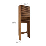 Vera Over the Toilet Bathroom Storage Cabinet in Walnut