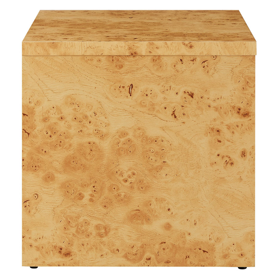 Haven 1-Drawer Burl Wood Nightstand in Natural