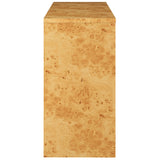Haven 2-Drawer Burl Wood Console Table in Natural
