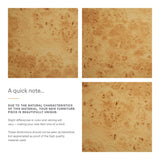 Haven 2-Drawer Burl Wood Desk in Natural