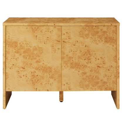 Hudson 40" Burl Wood Sideboard by Furniture For America