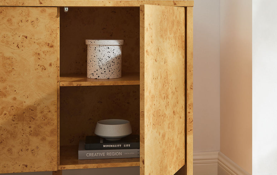 Haven 40" Burl Wood Sideboard in Natural