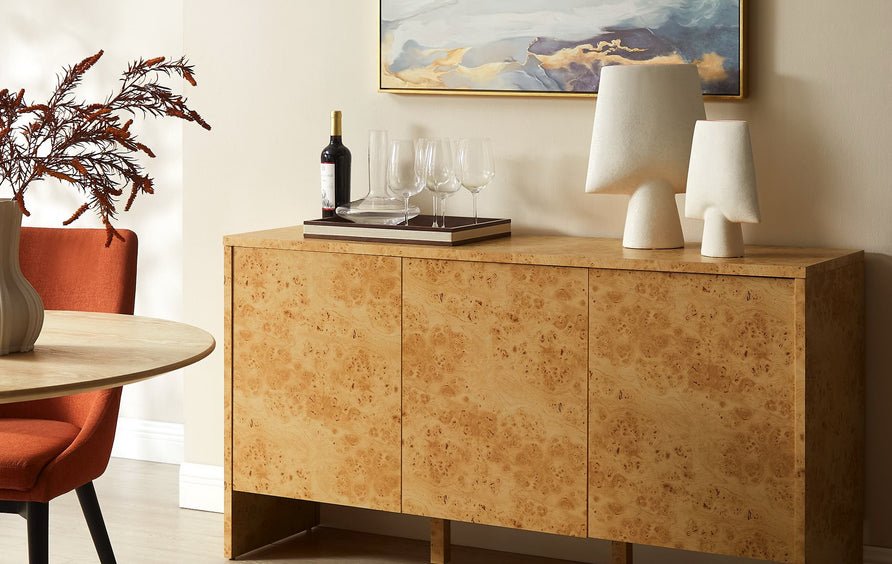 Haven 60" Burl Wood Sideboard in Natural