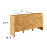 Haven 60" Burl Wood Sideboard in Natural