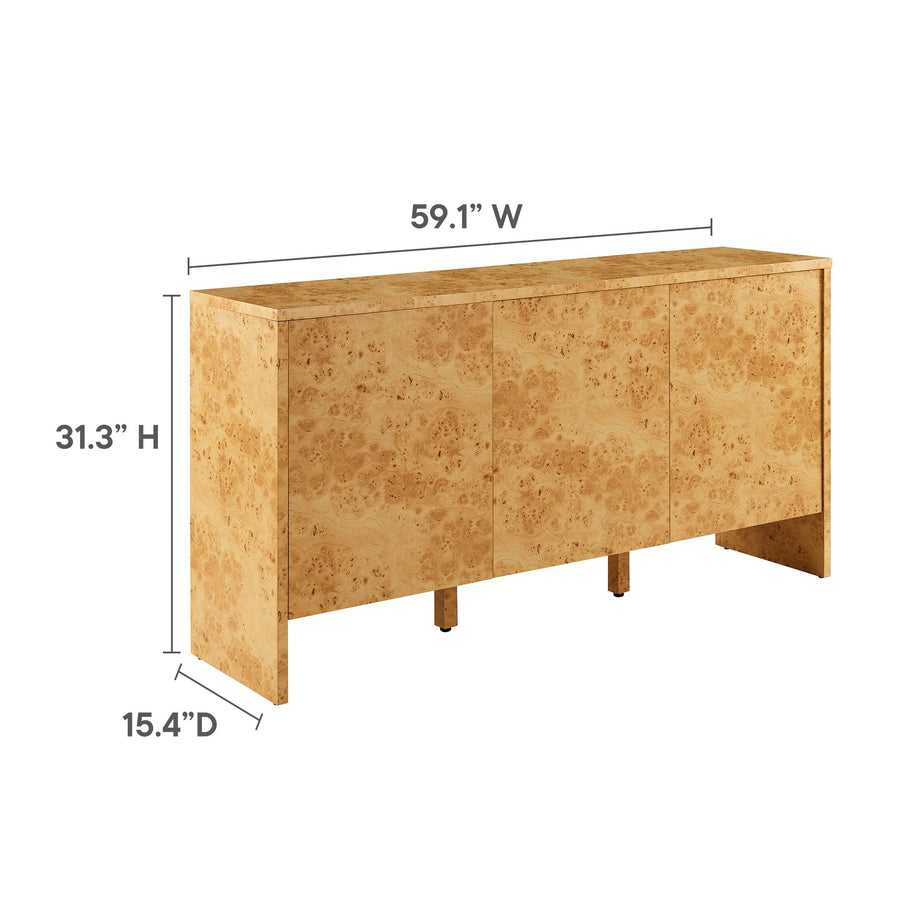Haven 60" Burl Wood Sideboard in Natural