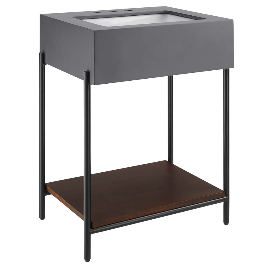 Fenwick 24" Bathroom Vanity with Sink in Black White