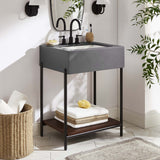 Fenwick 24" Bathroom Vanity with Sink in Black White