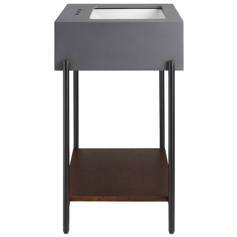 Fenwick 24" Bathroom Vanity with Sink in Black White
