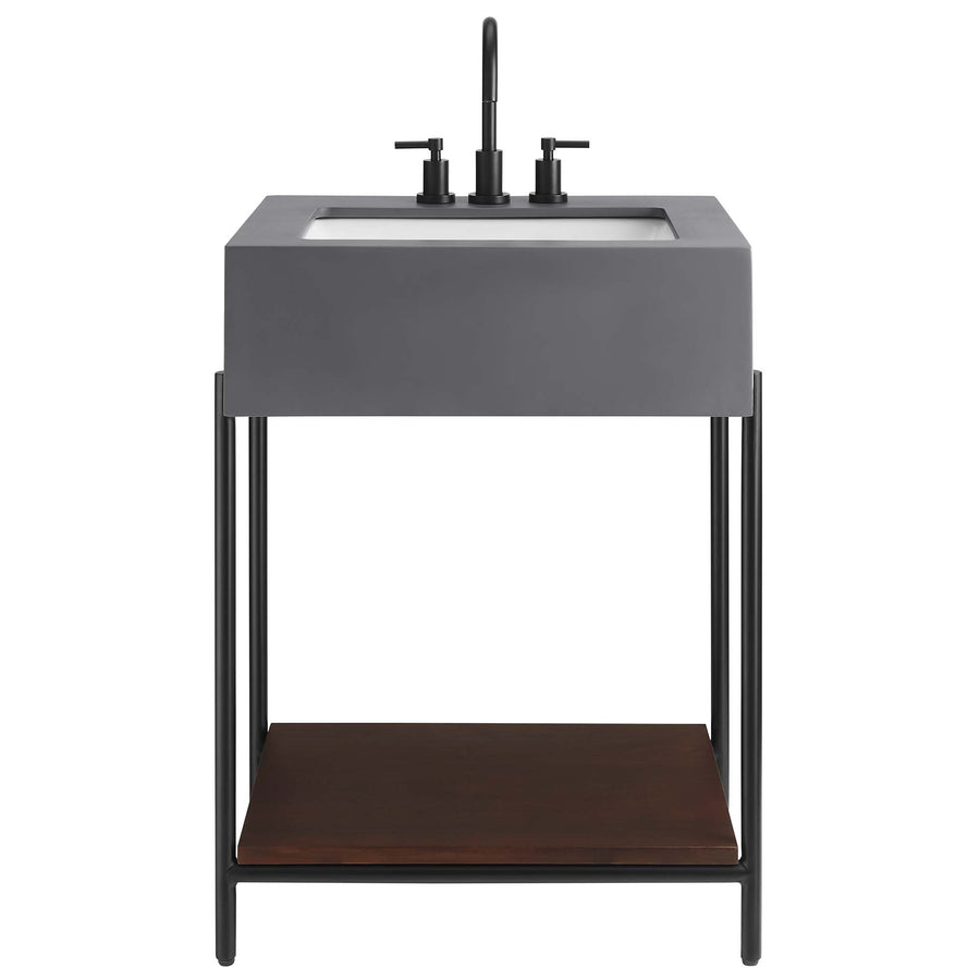 Fenwick 24" Bathroom Vanity with Sink in Black White