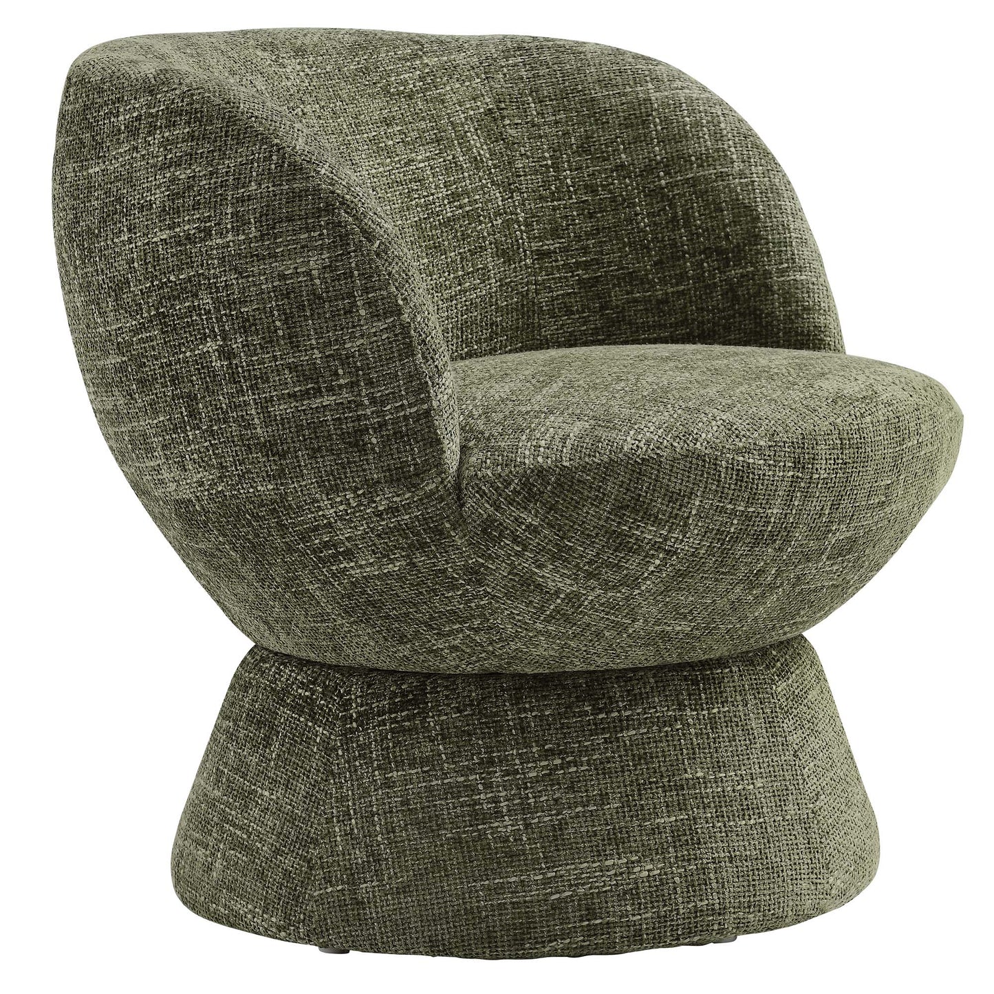 Vesta Chenille Fabric Upholstered Swivel Chair by Furniture For America