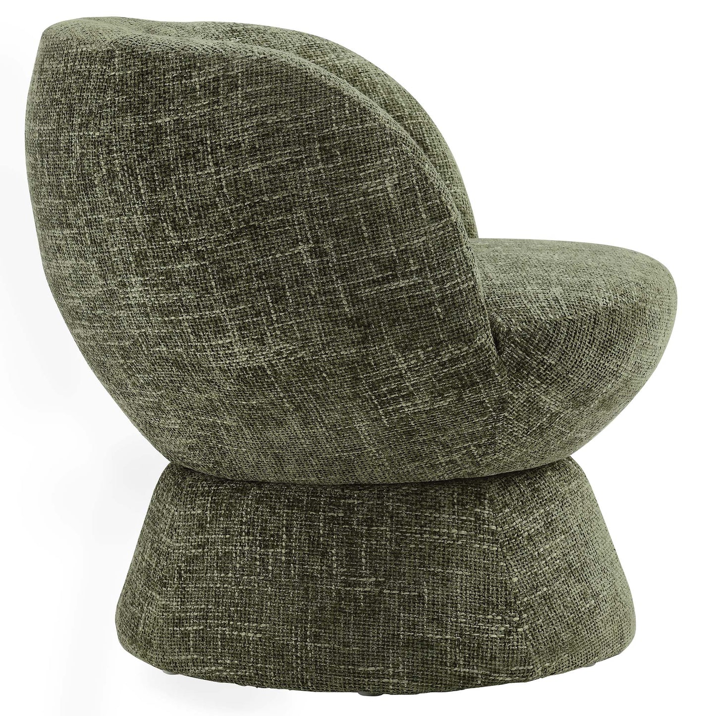 Vesta Chenille Fabric Upholstered Swivel Chair by Furniture For America