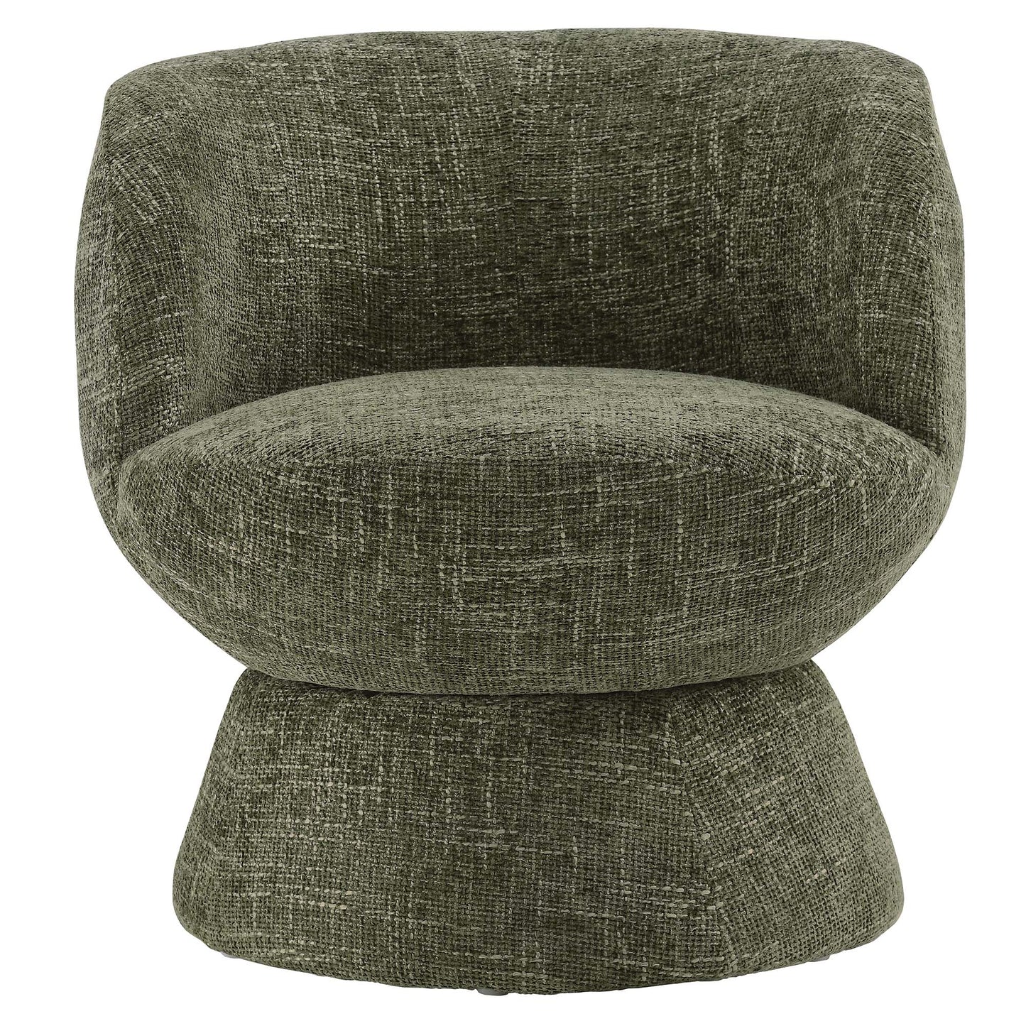 Vesta Chenille Fabric Upholstered Swivel Chair by Furniture For America