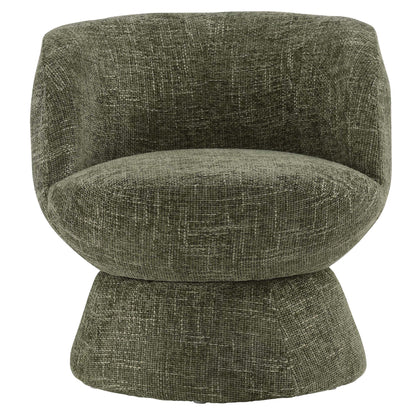 Vesta Chenille Fabric Upholstered Swivel Chair by Furniture For America