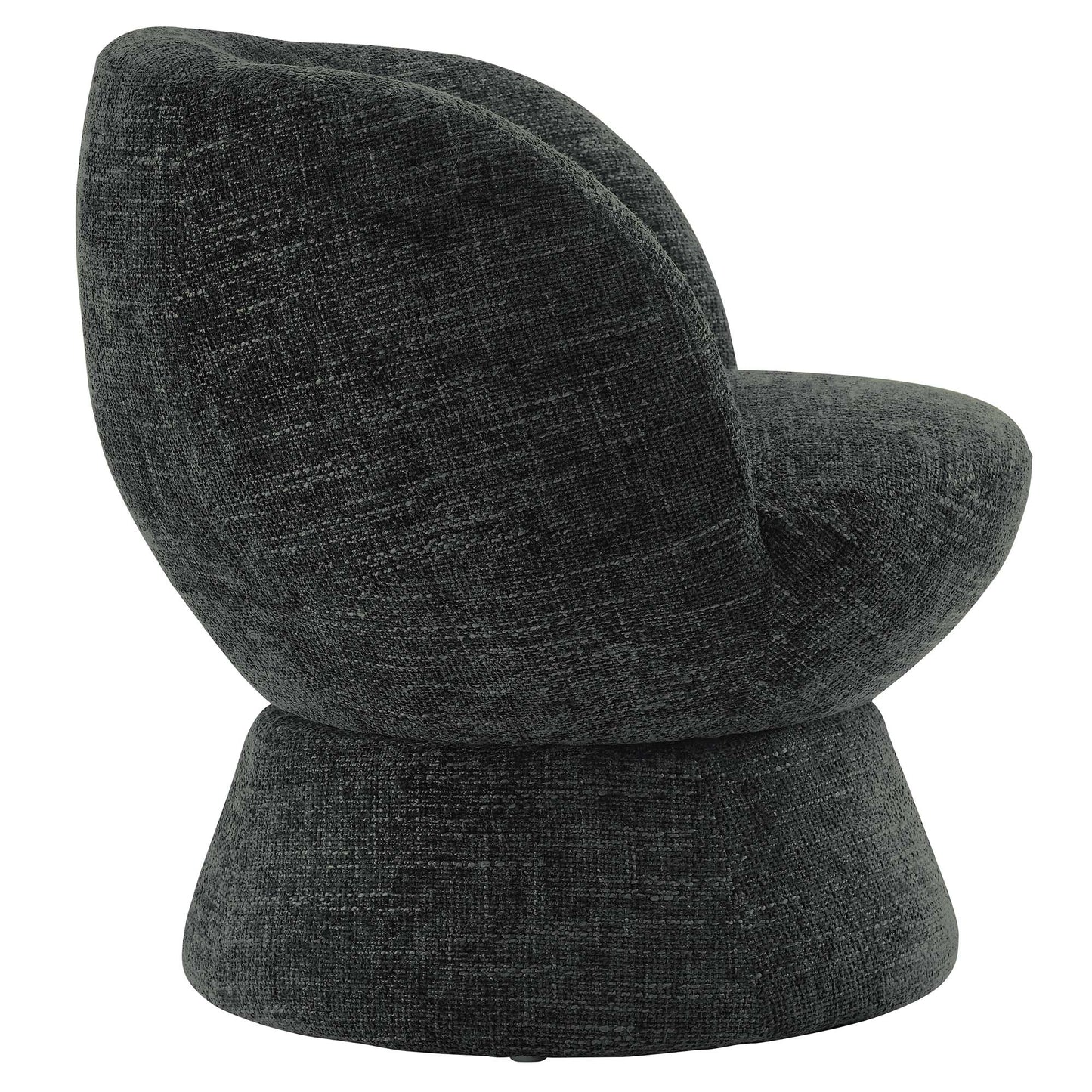 Vesta Chenille Fabric Upholstered Swivel Chair by Furniture For America